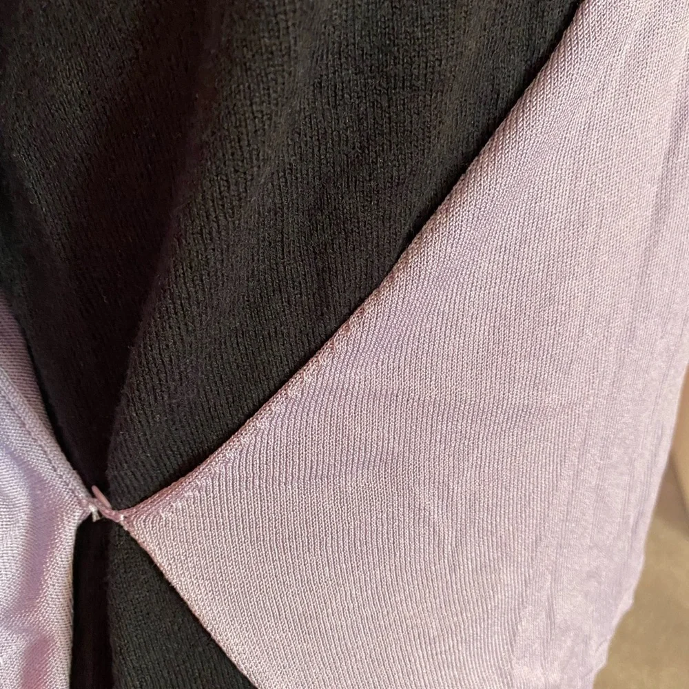 Eileen Fisher purple wrap waist blouse in size petite large. - Picture 4 of 16